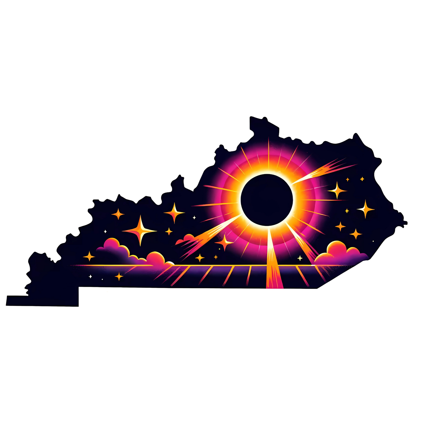 Kentucky Personalized Solar Eclipse Stickers