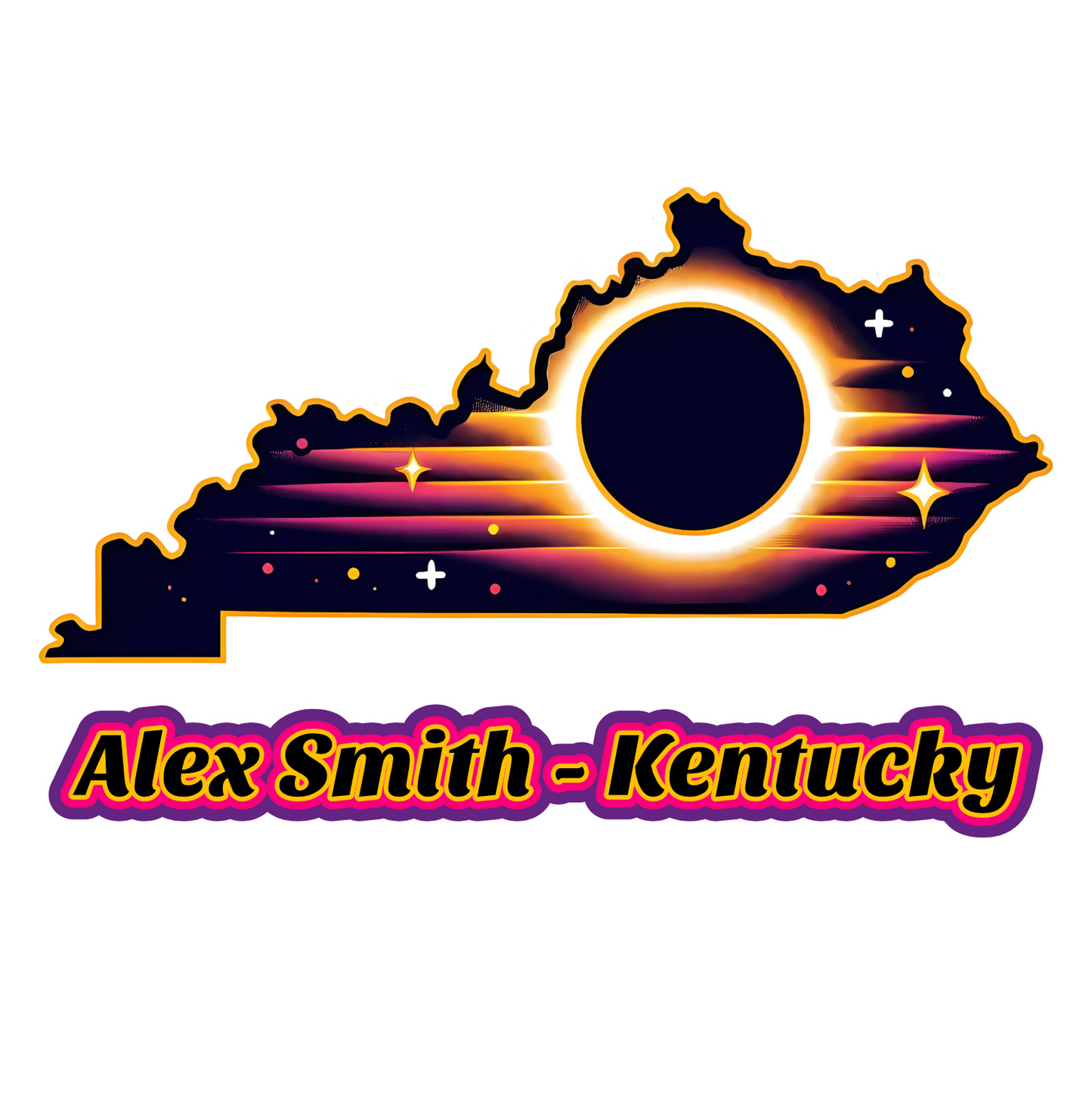 Kentucky Personalized Solar Eclipse Stickers
