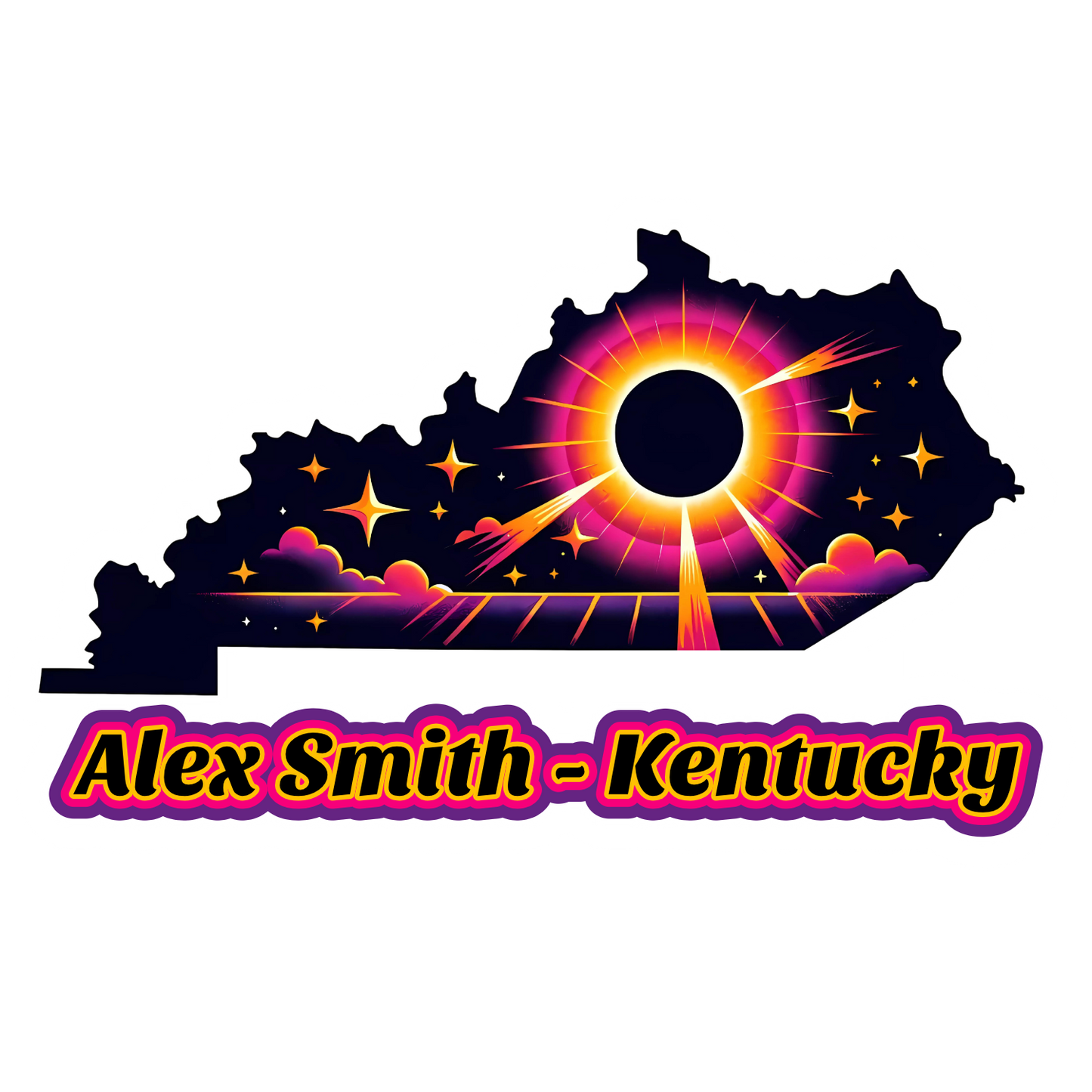 Kentucky Personalized Solar Eclipse Stickers