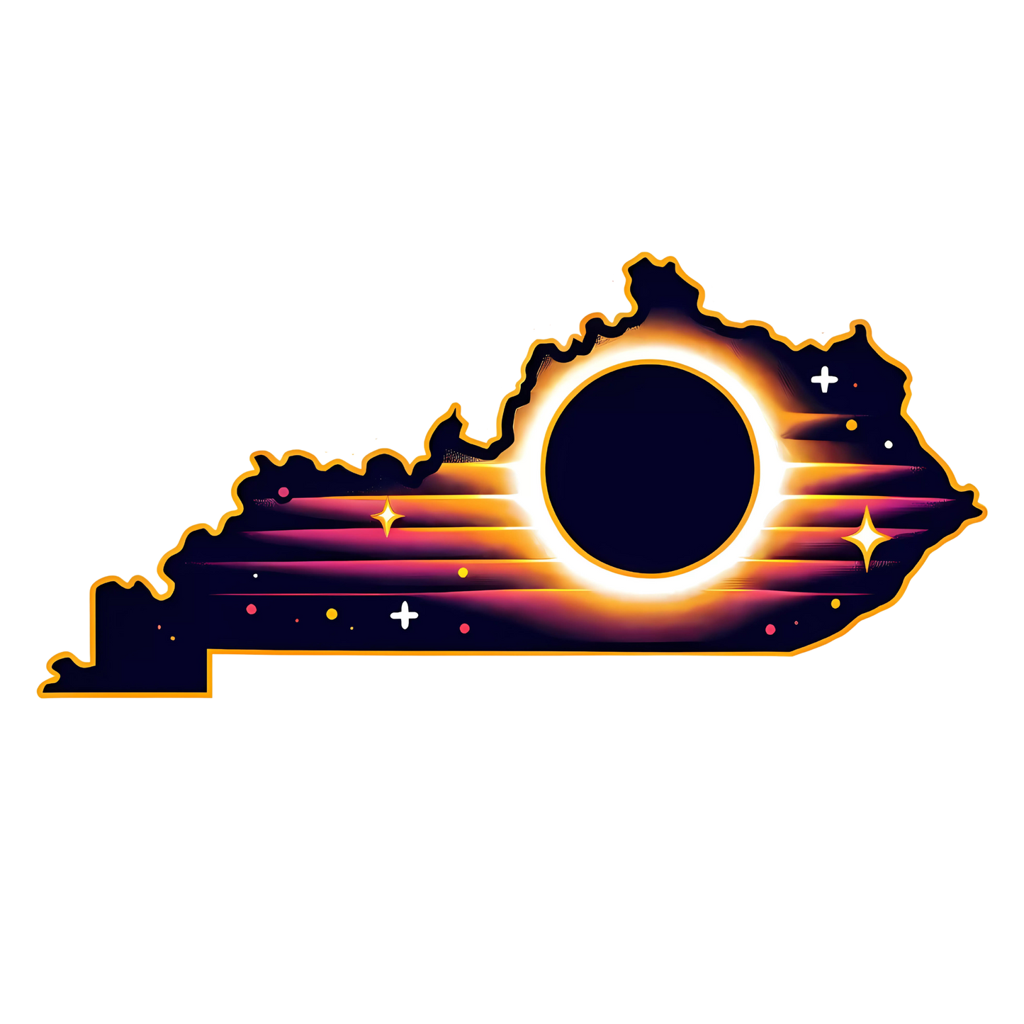 Kentucky Personalized Solar Eclipse Stickers