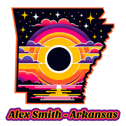 Arkansas Personalized Solar Eclipse Stickers