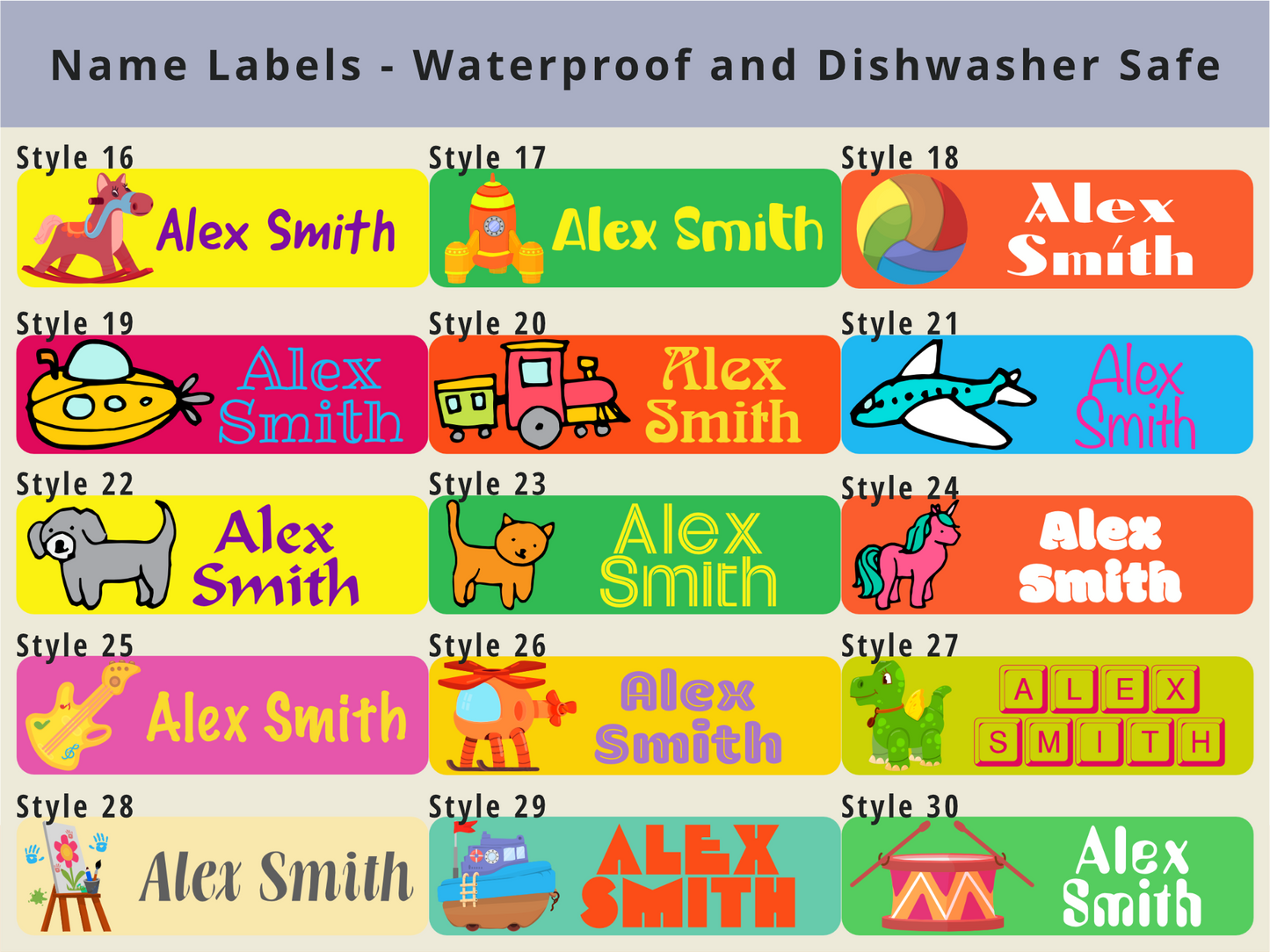 Name Labels - Perfect for School and Daycare