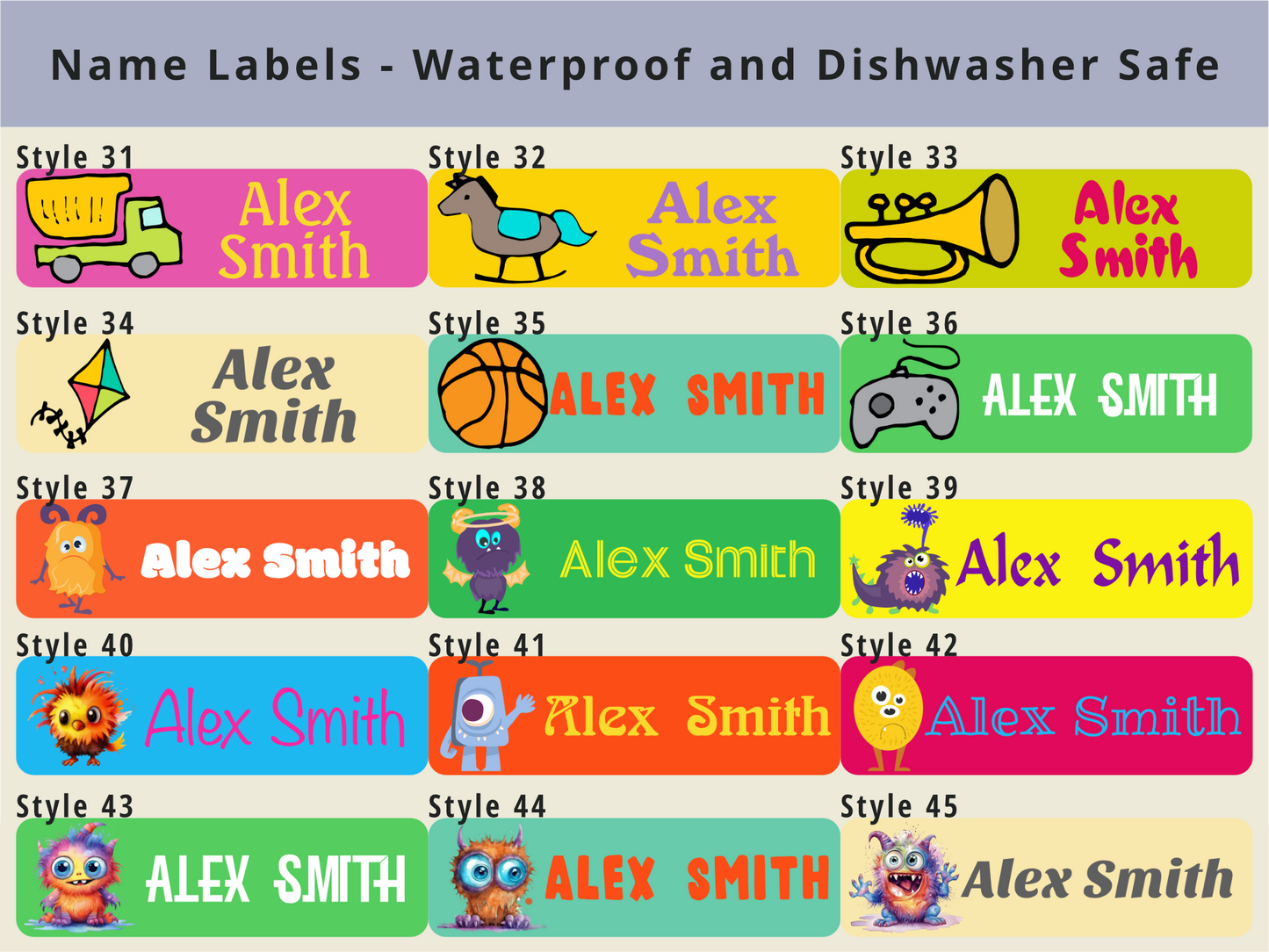 Name Labels - Perfect for School and Daycare