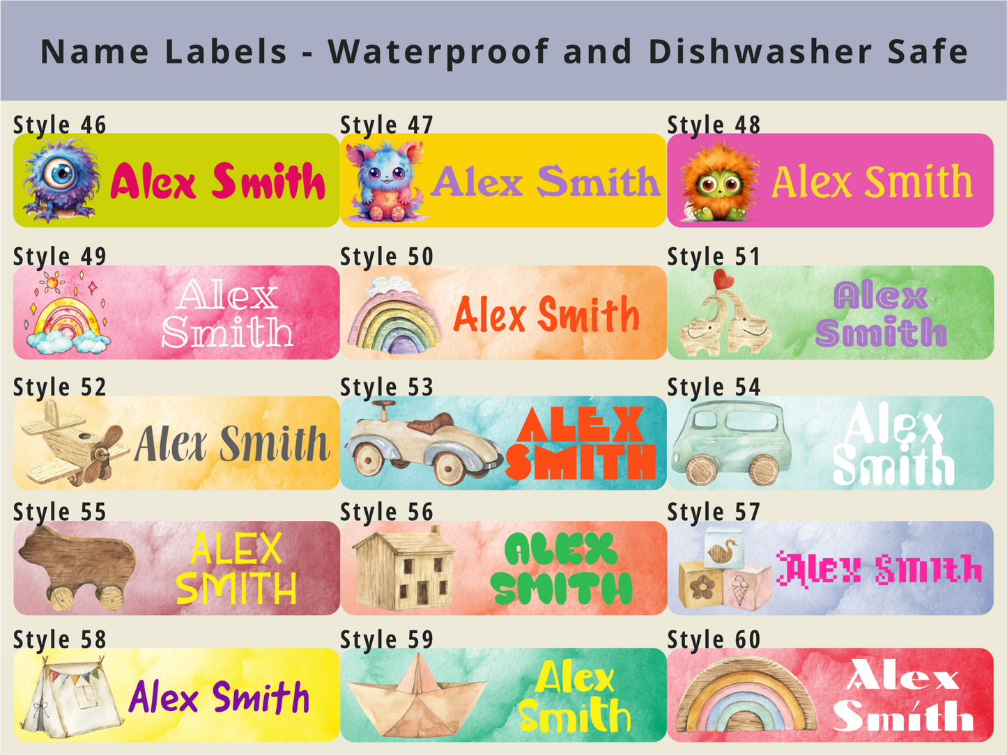 Name Labels - Perfect for School and Daycare