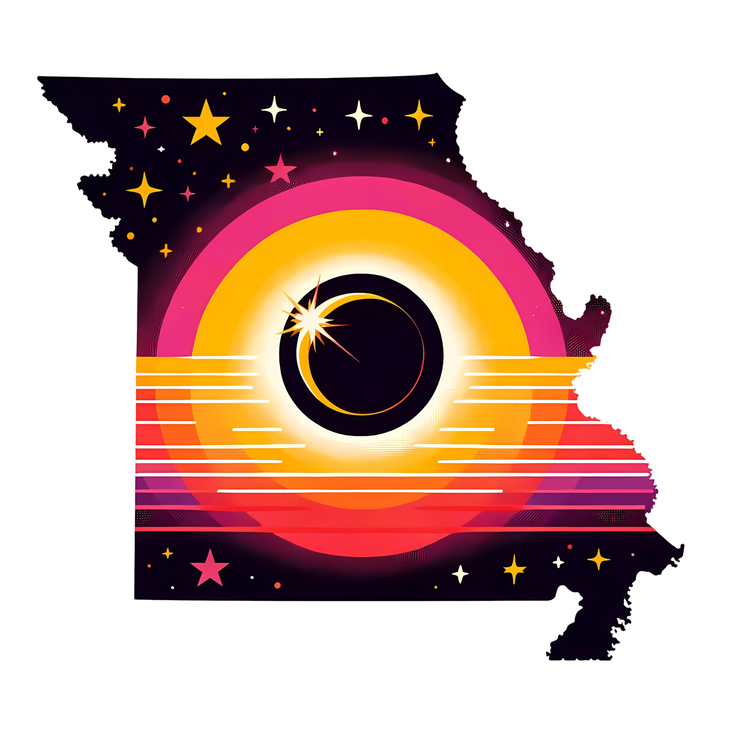 Missouri Personalized Solar Eclipse Stickers