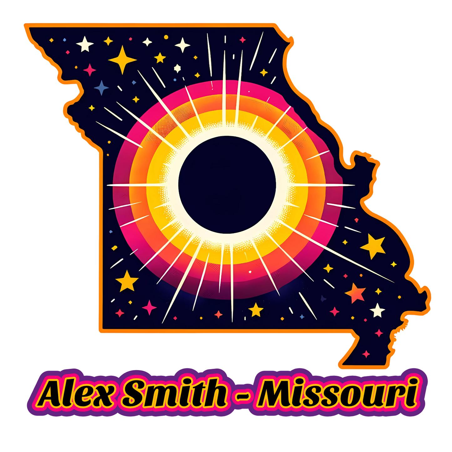 Missouri Personalized Solar Eclipse Stickers