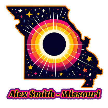 Missouri Personalized Solar Eclipse Stickers