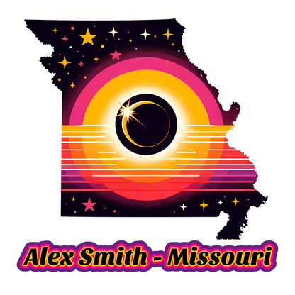 Missouri Personalized Solar Eclipse Stickers