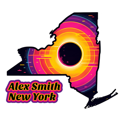 New York Personalized Solar Eclipse Stickers