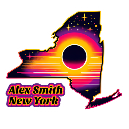 New York Personalized Solar Eclipse Stickers