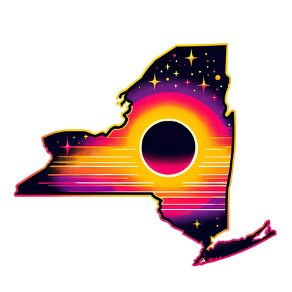 New York Personalized Solar Eclipse Stickers