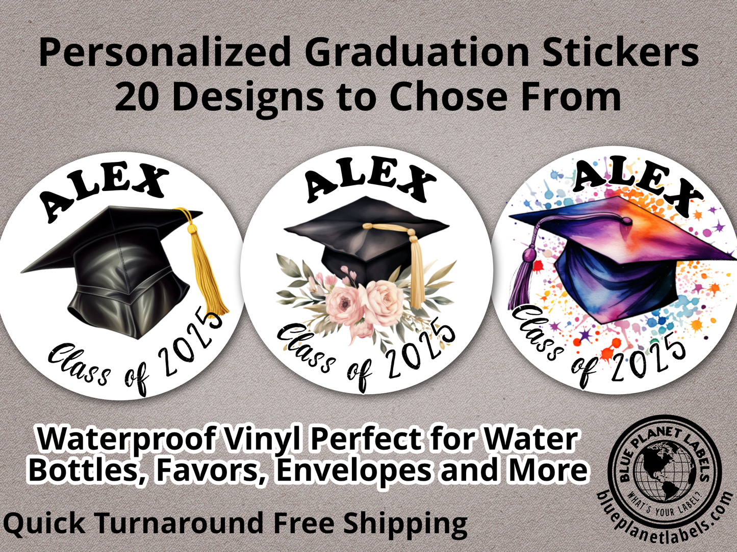 Graduation Round Stickers