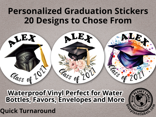Graduation Round Stickers