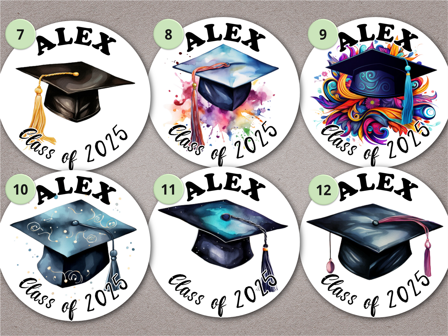 Graduation Round Stickers