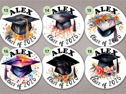 Graduation Round Stickers