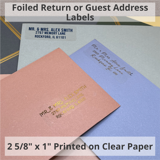 Foiled Return or Guest Address Labels Printed