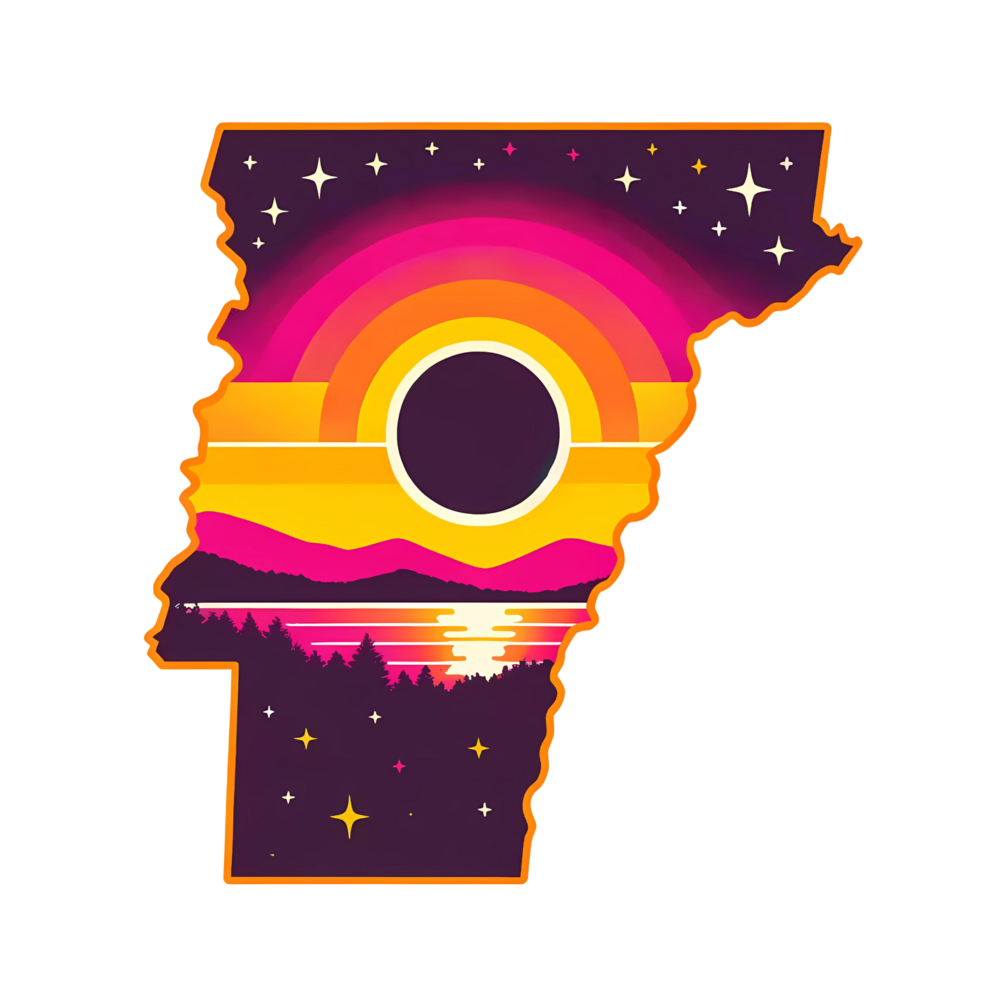 Vermont Solar Eclipse Stickers