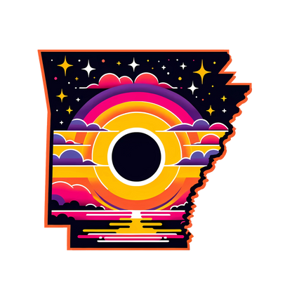 Arkansas Personalized Solar Eclipse Stickers