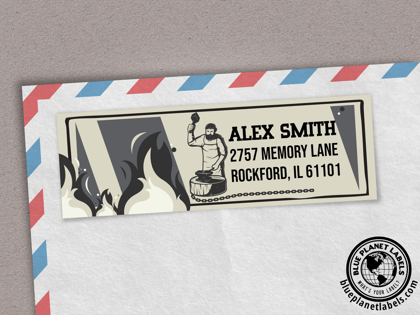 Blacksmith Personalized Return Address Label