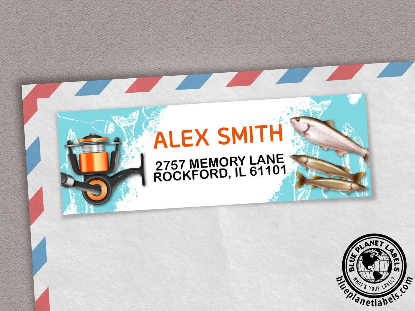 Fishing Personalized Return Address Label