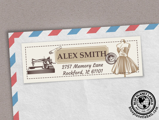 Sewing Personalized Return Address Labels