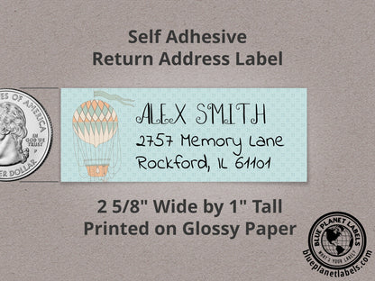 Air Balloon Personalized Return Address Labels