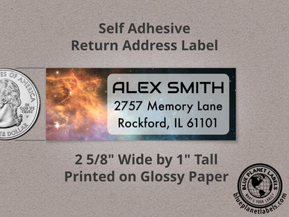 Fiery Nebula Personalized Return Address Labels