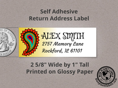 Paisley Personalized Return Address Labels