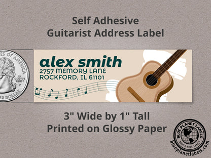 Guitar Personalized Return Address Labels