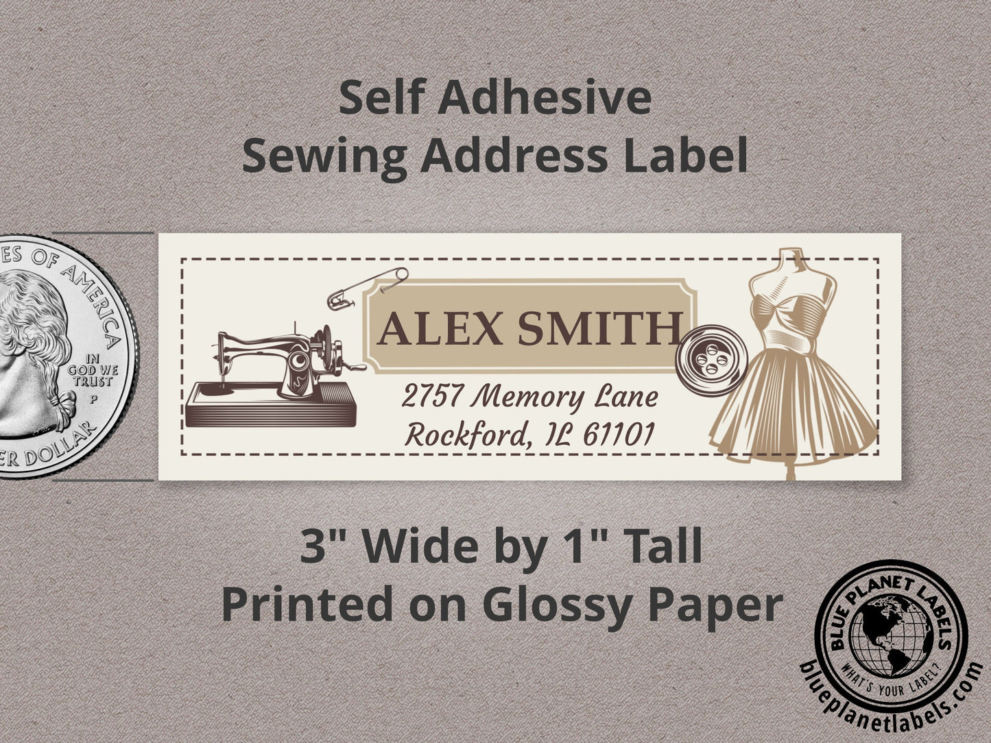 Sewing Personalized Return Address Labels