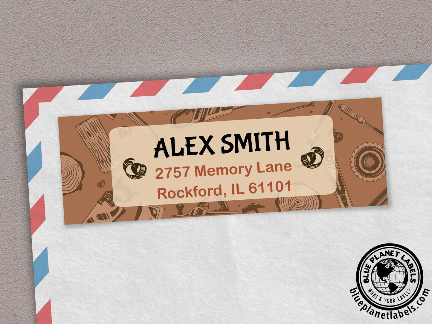 Woodworking Personalized Return Address Labels