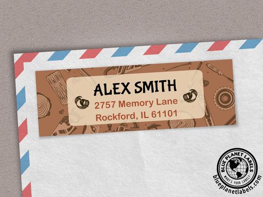 Woodworking Personalized Return Address Labels