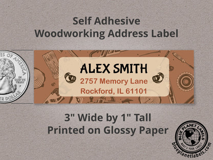 Woodworking Personalized Return Address Labels