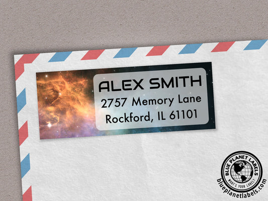 Fiery Nebula Personalized Return Address Labels