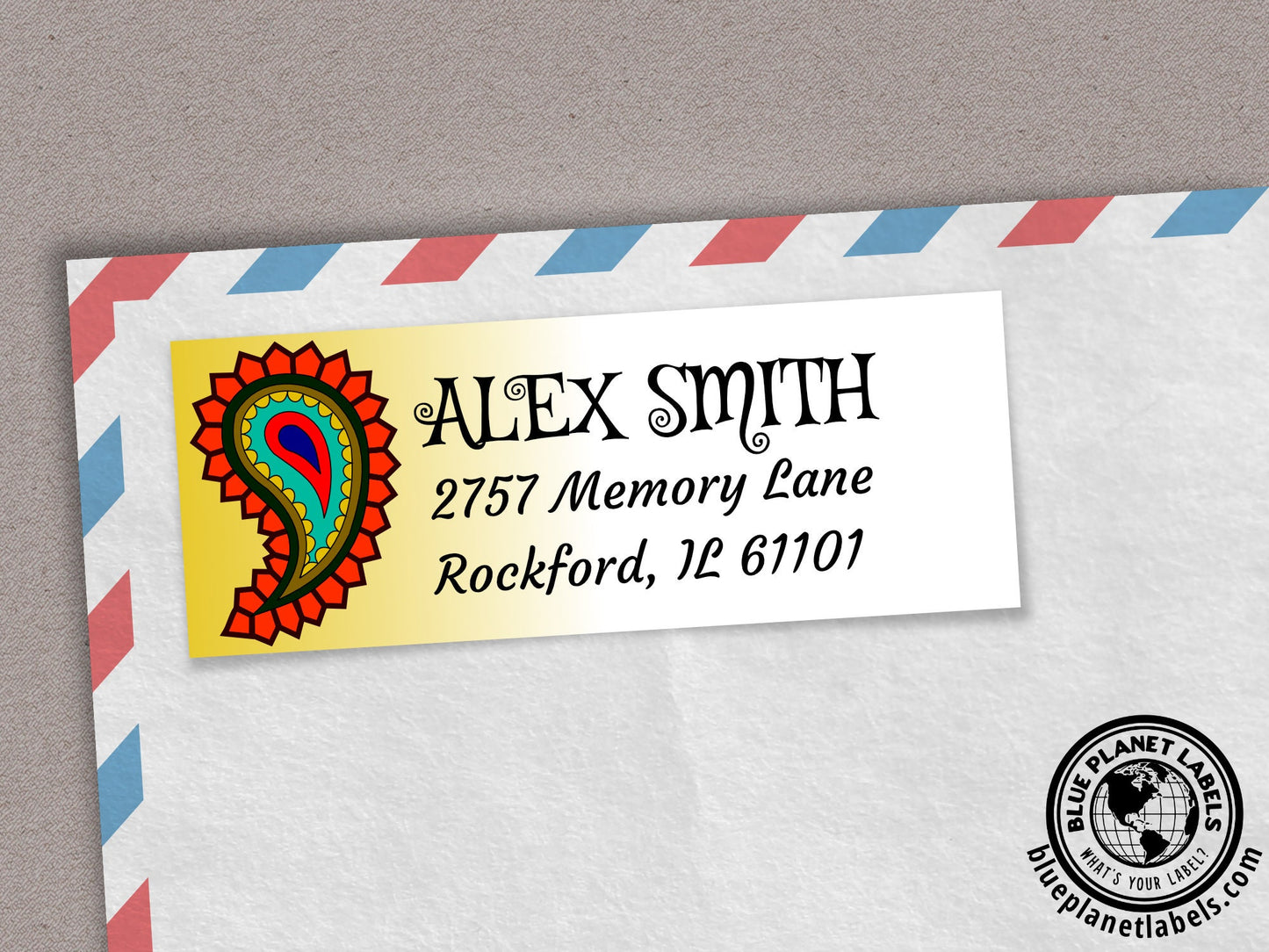 Paisley Personalized Return Address Labels