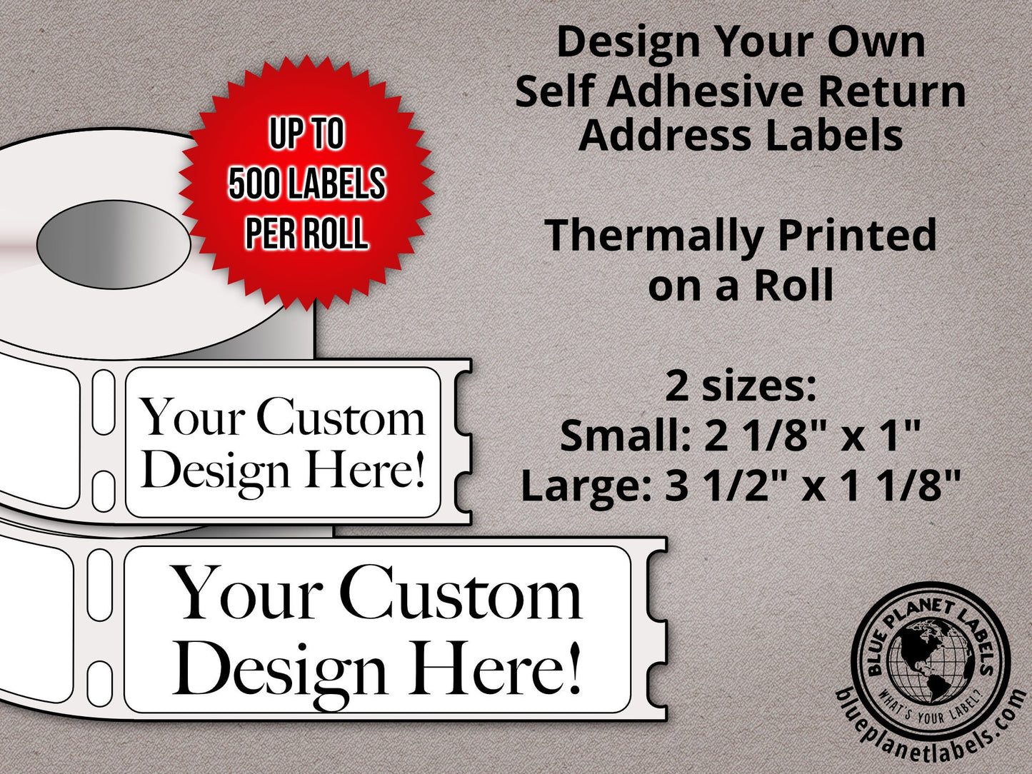 Design Your Own Custom Large Address Labels Rolls