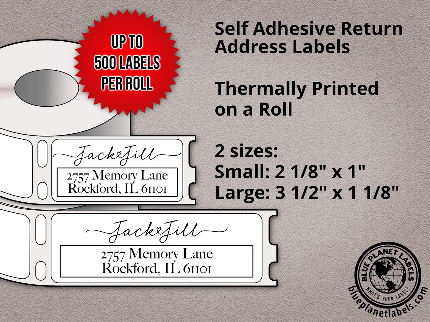 Custom Small Address Labels Rolls