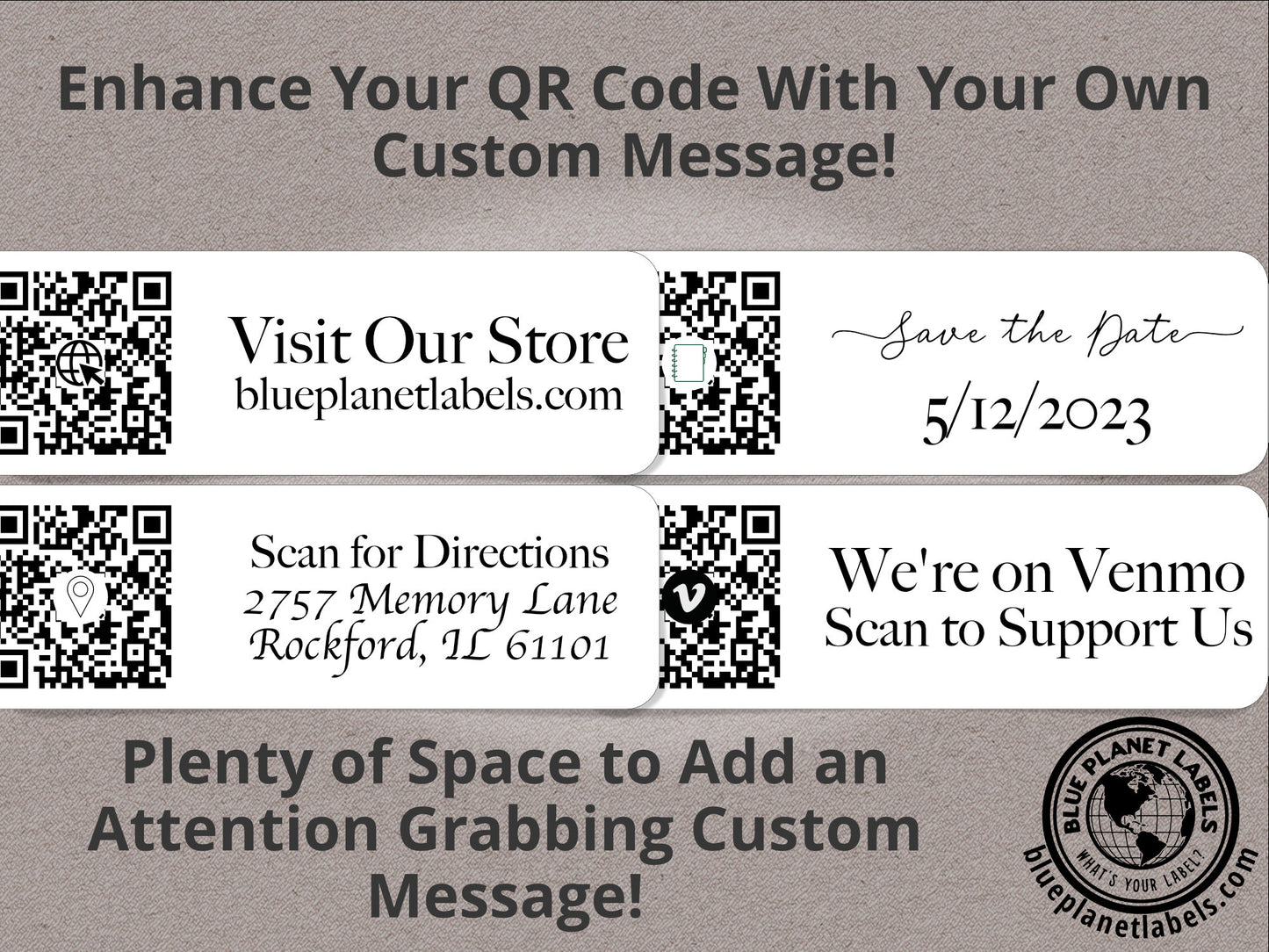 Large QR Code Roll Labels