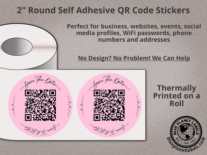 2" Round QR Code Roll Labels