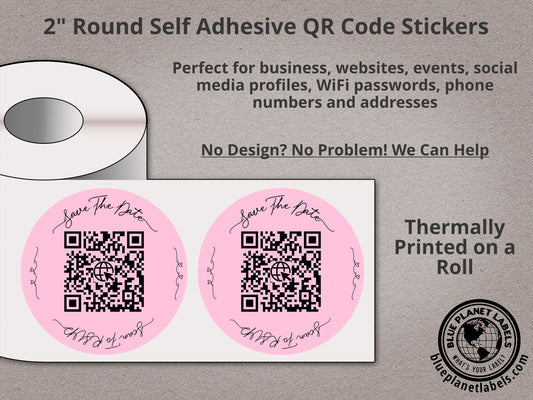 2" Round QR Code Roll Labels